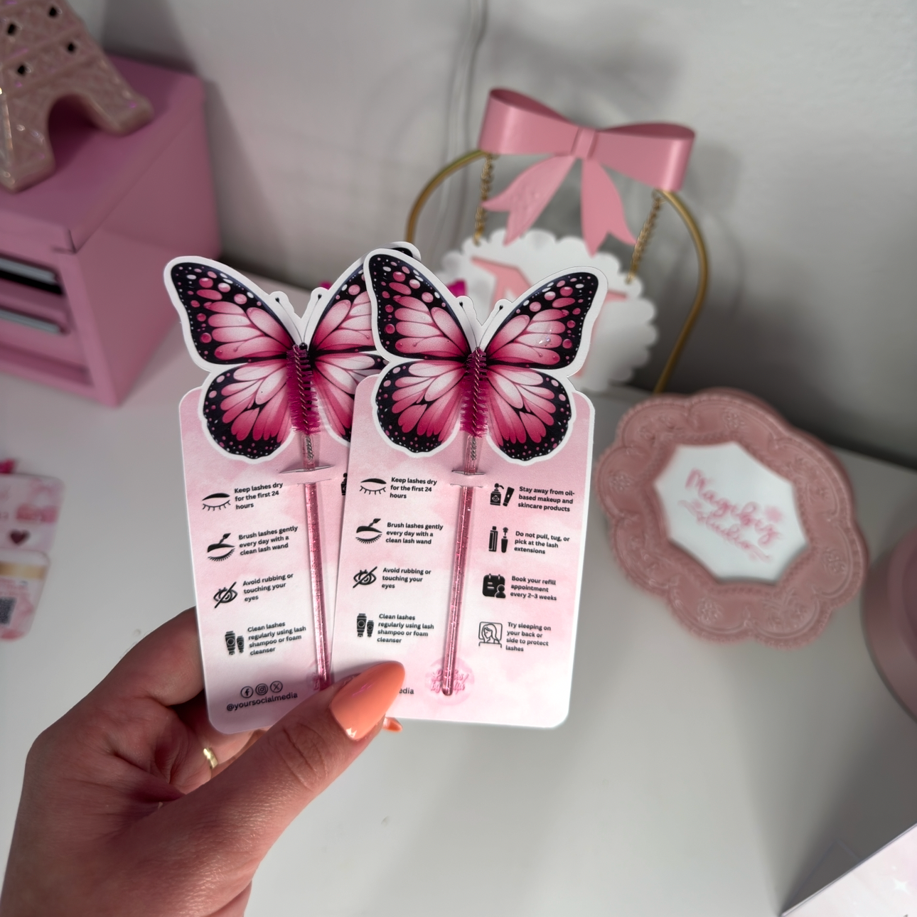Tarjetas de cuidados posteriores (lashes)