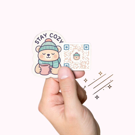 QR  + Logo Sticker