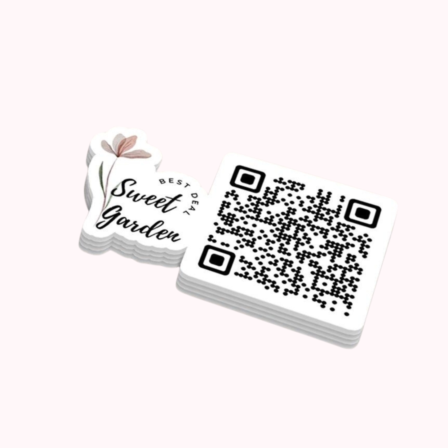 QR  + Logo Sticker