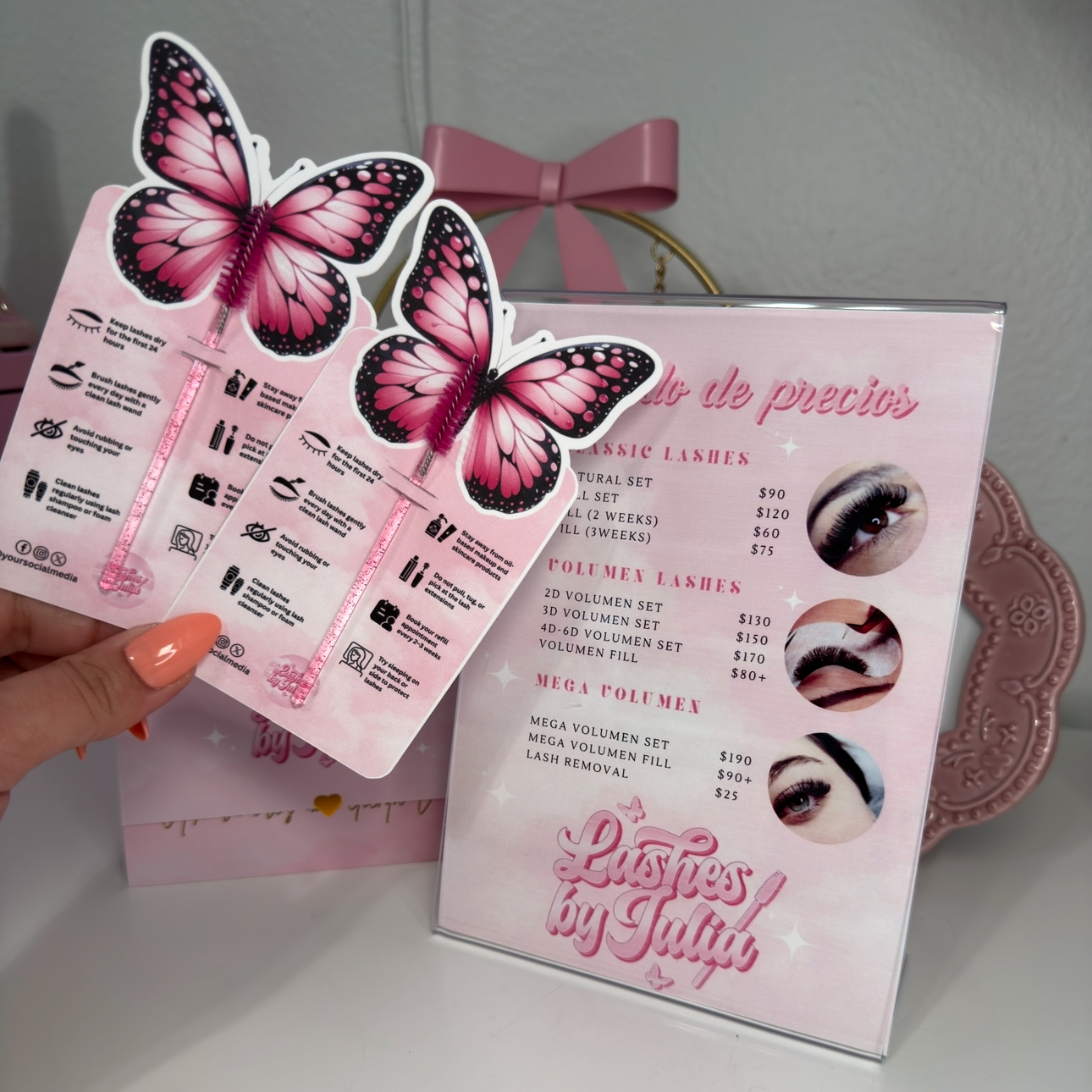 Tarjetas de cuidados posteriores (lashes)